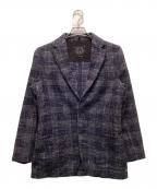 T-Jacketティージャケット）の古着「2Bチェックテーラードジャケット」｜ネイビー