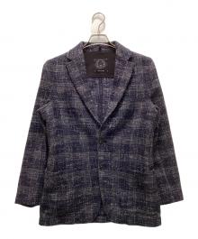 T-Jacket（ティージャケット）の古着「2Bチェックテーラードジャケット」｜ネイビー