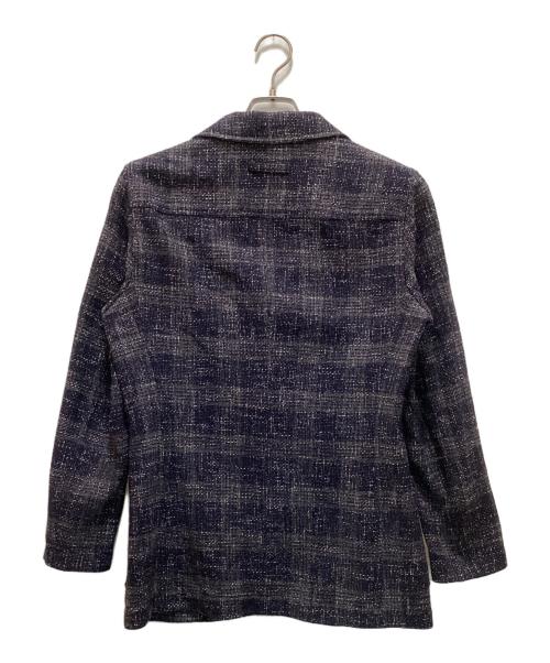 T-Jacket（ティージャケット）T-JACKET (ティージャケット) 2Bチェックテーラードジャケット ネイビー サイズ:Sの古着・服飾アイテム