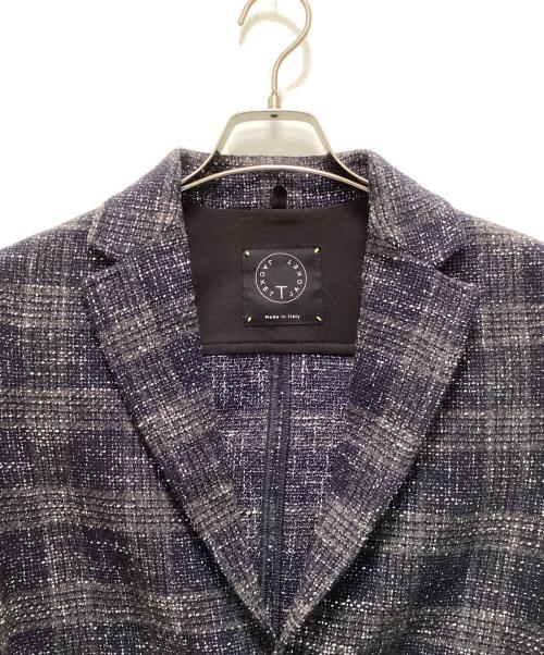 T-Jacket（ティージャケット）T-JACKET (ティージャケット) 2Bチェックテーラードジャケット ネイビー サイズ:Sの古着・服飾アイテム