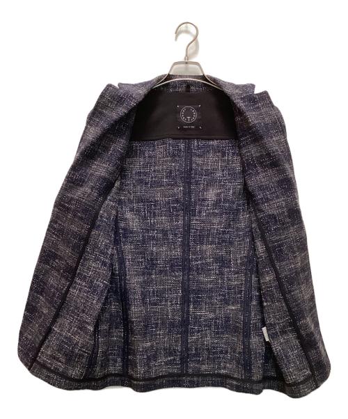 T-Jacket（ティージャケット）T-JACKET (ティージャケット) 2Bチェックテーラードジャケット ネイビー サイズ:Sの古着・服飾アイテム