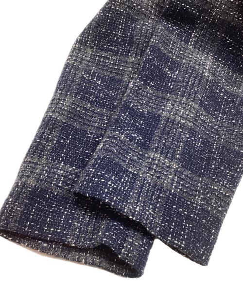 T-Jacket（ティージャケット）T-JACKET (ティージャケット) 2Bチェックテーラードジャケット ネイビー サイズ:Sの古着・服飾アイテム