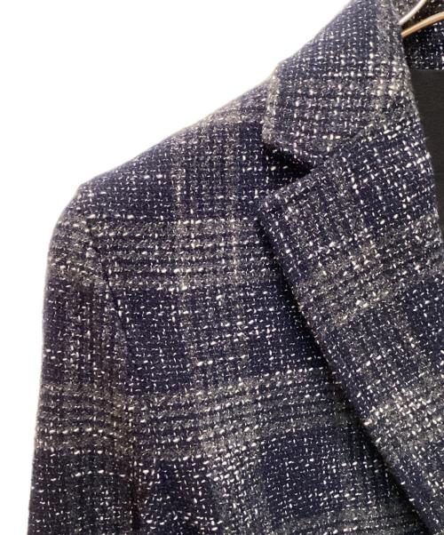 T-Jacket（ティージャケット）T-JACKET (ティージャケット) 2Bチェックテーラードジャケット ネイビー サイズ:Sの古着・服飾アイテム