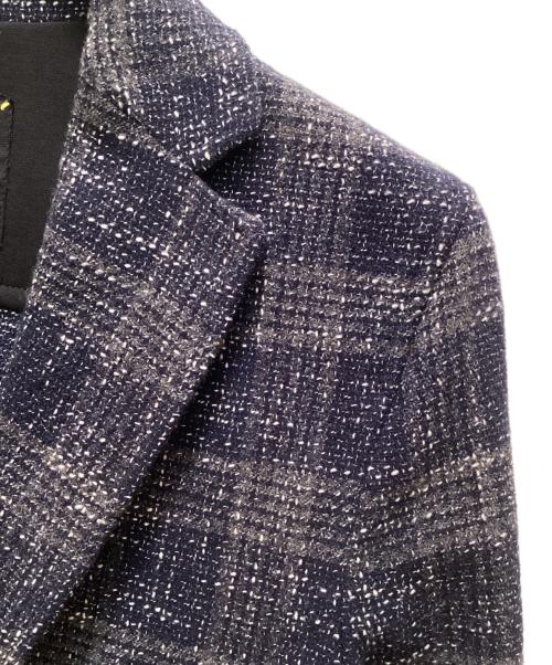 T-Jacket（ティージャケット）T-JACKET (ティージャケット) 2Bチェックテーラードジャケット ネイビー サイズ:Sの古着・服飾アイテム