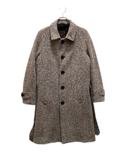 PALTO（パルト）PALTO (パルト) ツイードコート ブラック×ホワイト サイズ:４６の古着・服飾アイテム
