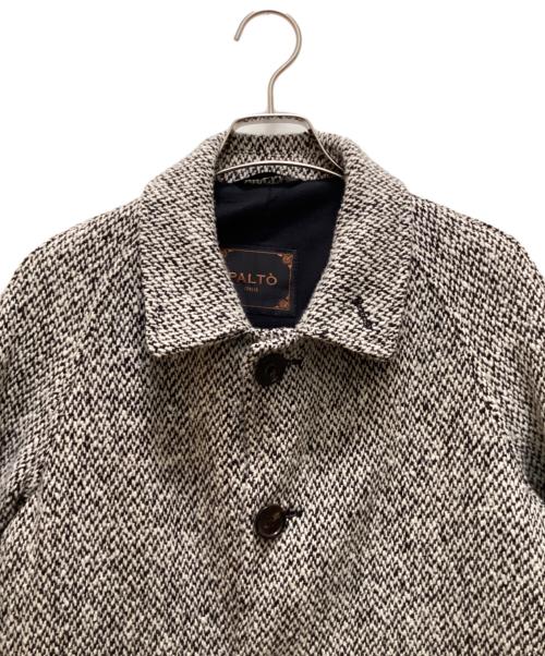 PALTO（パルト）PALTO (パルト) ツイードコート ブラック×ホワイト サイズ:４６の古着・服飾アイテム