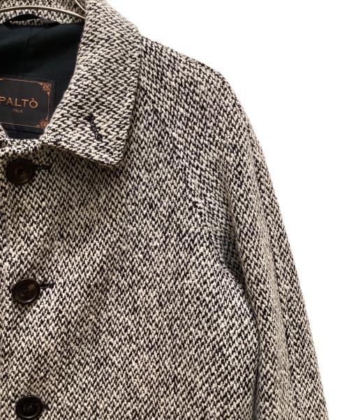 PALTO（パルト）PALTO (パルト) ツイードコート ブラック×ホワイト サイズ:４６の古着・服飾アイテム