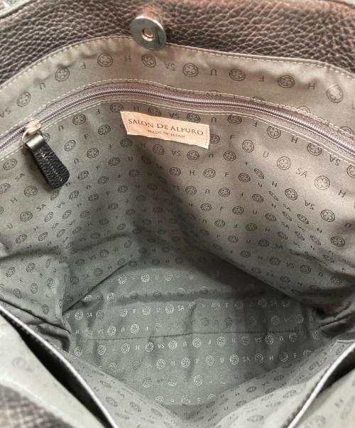 SALON DE ALFURD（サロン・ド・アルファード）SALON DE ALFURD (サロン・ド・アルファード) スターデザインレザー トートバッグ グレーの古着・服飾アイテム