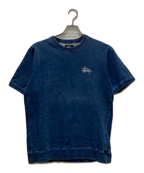 stussy（ステューシー）stussy (ステューシー) スウェットデニムTシャツ インディゴ サイズ:Mの古着・服飾アイテム