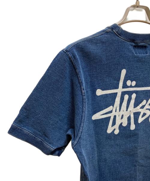 stussy（ステューシー）stussy (ステューシー) スウェットデニムTシャツ インディゴ サイズ:Mの古着・服飾アイテム