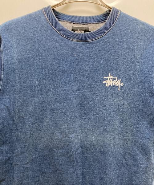 stussy（ステューシー）stussy (ステューシー) スウェットデニムTシャツ インディゴ サイズ:Mの古着・服飾アイテム