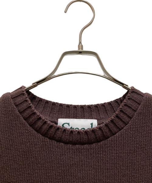 STEAD（ステッド）STEAD (ステッド) ホビー インターシャ ニット ブラウン サイズ:Ｍの古着・服飾アイテム