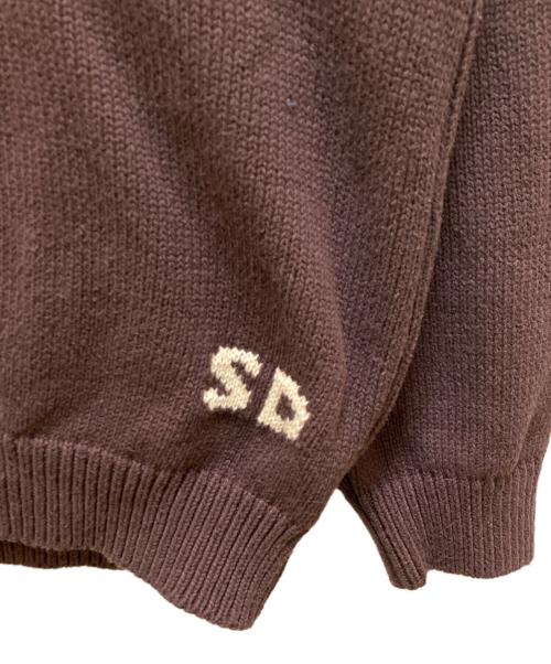 STEAD（ステッド）STEAD (ステッド) ホビー インターシャ ニット ブラウン サイズ:Ｍの古着・服飾アイテム