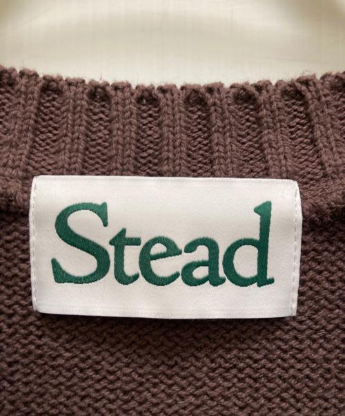 STEAD（ステッド）STEAD (ステッド) ホビー インターシャ ニット ブラウン サイズ:Ｍの古着・服飾アイテム