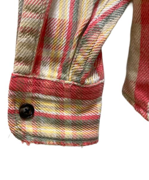 Prentiss（プレンティス）Prentiss (プレンティス) オールドチェック柄ネルシャツ ピンク サイズ:Mの古着・服飾アイテム