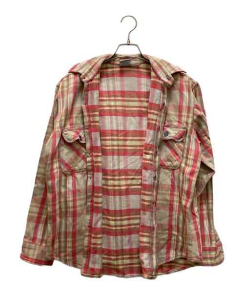 Prentiss（プレンティス）Prentiss (プレンティス) オールドチェック柄ネルシャツ ピンク サイズ:Mの古着・服飾アイテム