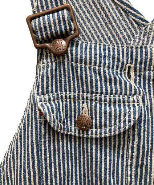 big mac（ビッグマック）BIG MAC (ビッグマック) BEAMS BOY (ビームスボーイ) 別注ヒッコリーオーバーオール ブルー サイズ:Freeの古着・服飾アイテム