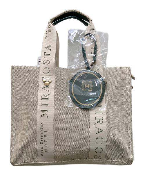 DISNEY（ディズニー）Disney (ディズニー) ディズニーホテルミラコスタ トートバッグ ベージュ 未使用品の古着・服飾アイテム