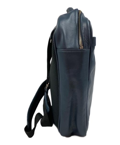 business leather factory（ビジネス レザー ファクトリー）business leather factory (ビジネス レザー ファクトリー) 2WAYレザーリュック ネイビーの古着・服飾アイテム