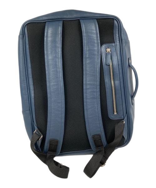 business leather factory（ビジネス レザー ファクトリー）business leather factory (ビジネス レザー ファクトリー) 2WAYレザーリュック ネイビーの古着・服飾アイテム