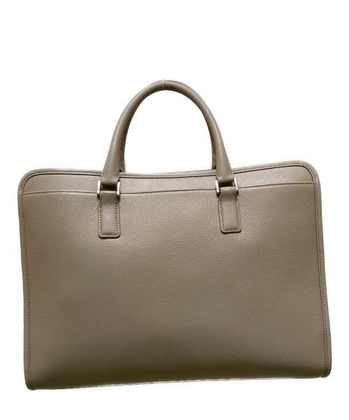 business leather factory（ビジネス レザー ファクトリー）BUSINESS LEATHER FACTORY (ビジネス レザー ファクトリー) レザーブリーフケース ベージュの古着・服飾アイテム