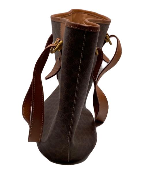 CELINE（セリーヌ）CELINE (セリーヌ) ブラゾン型押し マカダム柄トートバッグ ブラウンの古着・服飾アイテム