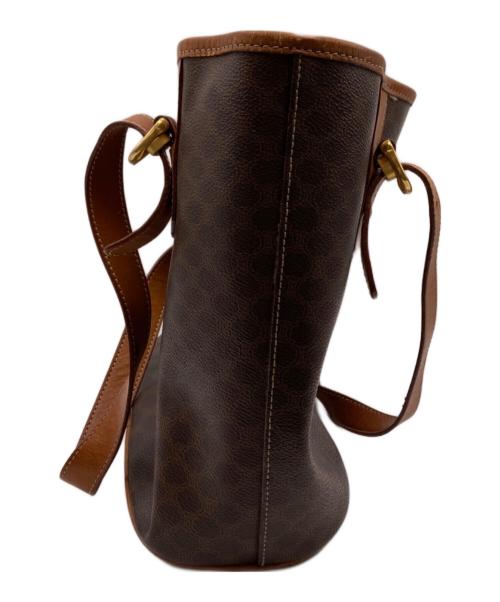 CELINE（セリーヌ）CELINE (セリーヌ) ブラゾン型押し マカダム柄トートバッグ ブラウンの古着・服飾アイテム