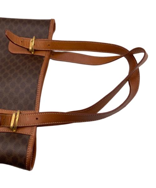 CELINE（セリーヌ）CELINE (セリーヌ) ブラゾン型押し マカダム柄トートバッグ ブラウンの古着・服飾アイテム