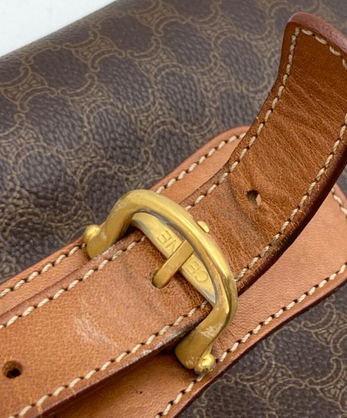 CELINE（セリーヌ）CELINE (セリーヌ) ブラゾン型押し マカダム柄トートバッグ ブラウンの古着・服飾アイテム