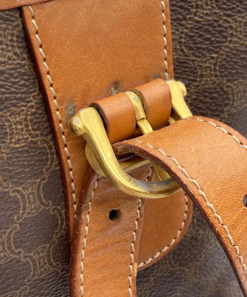 CELINE（セリーヌ）CELINE (セリーヌ) ブラゾン型押し マカダム柄トートバッグ ブラウンの古着・服飾アイテム