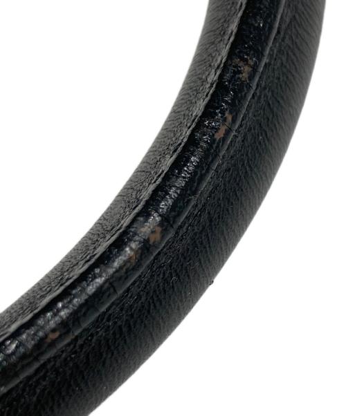 VERSACE（ヴェルサーチェ）VERSACE (ヴェルサーチェ) サンバースト PVC×レザー ボストンバッグ ブラックの古着・服飾アイテム