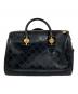 VERSACE (ヴェルサーチェ) サンバースト PVC×レザー ボストンバッグ ブラック：30000円
