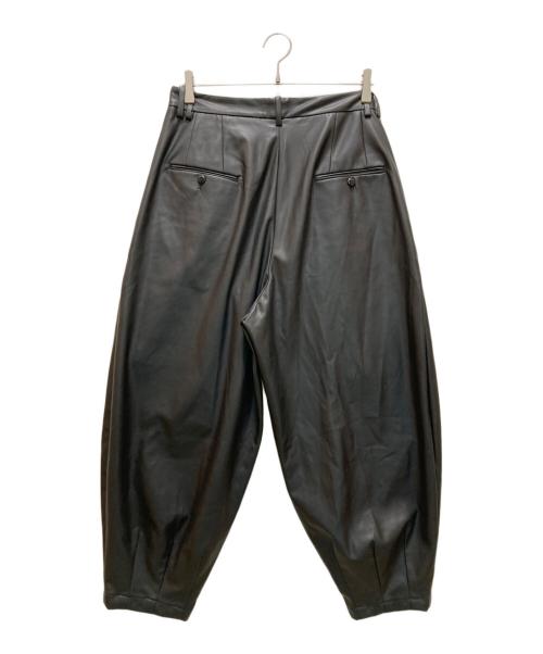 m's braque（エムズブラック）M'S BRAQUE (エムズブラック) フェイクレザーハーレムパンツ ブラック サイズ:38の古着・服飾アイテム
