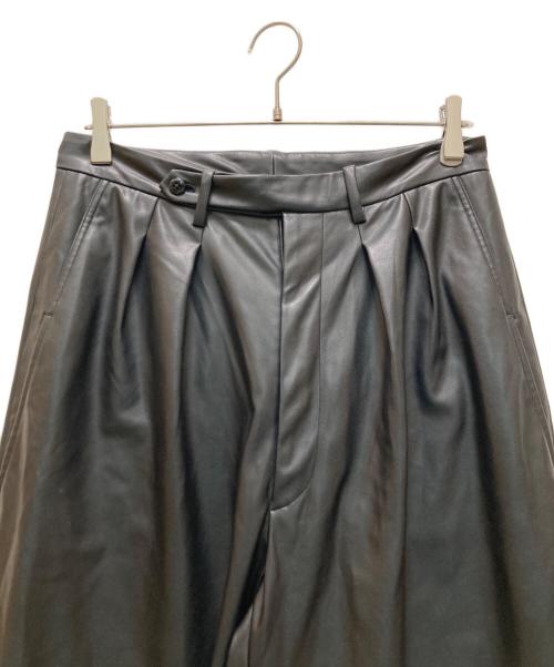 m's braque（エムズブラック）M'S BRAQUE (エムズブラック) フェイクレザーハーレムパンツ ブラック サイズ:38の古着・服飾アイテム