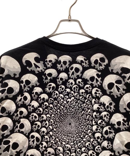LIQUID BLUE（リキッドブルー）LIQUID BLUE (リキッドブルー) スカルデザインTシャツ ブラック×ホワイト サイズ:不明の古着・服飾アイテム