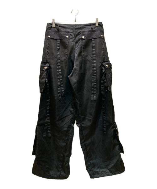 GS THE ULTIMATE EXPERIENCE（ジーエス ジ アルティメイト エクスペリエンス）GS THE ULTIMATE EXPERIENCE (ジーエス ジ アルティメイト エクスペリエンス) テクニカルカーゴパンツ スリーストライプ ブラック×ホワイト サイズ:Mの古着・服飾アイテム