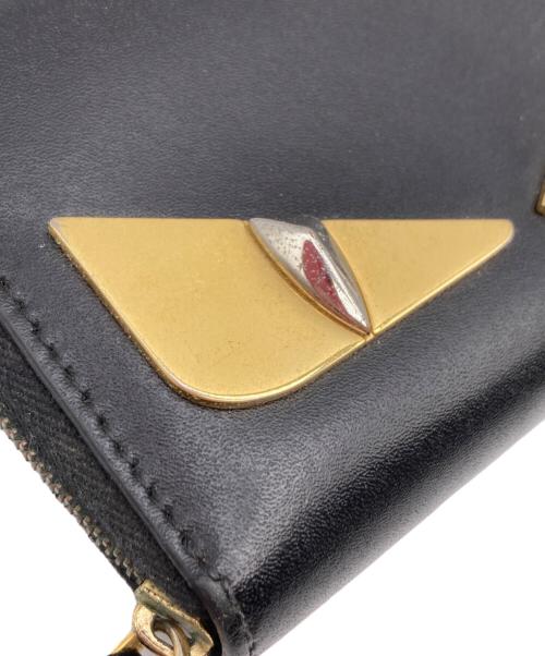 FENDI（フェンディ）FENDI (フェンディ) バグズアイ・モンスター コインケース ブラックの古着・服飾アイテム