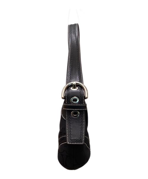 COACH（コーチ）COACH (コーチ) キャンバスシグネチャーショルダーバッグ ブラックの古着・服飾アイテム