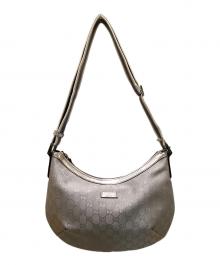 GUCCI（グッチ）の古着「GGキャンバスショルダーバッグ」｜シルバー