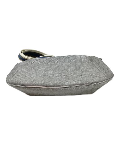 GUCCI（グッチ）GUCCI (グッチ) GGキャンバスショルダーバッグ シルバーの古着・服飾アイテム