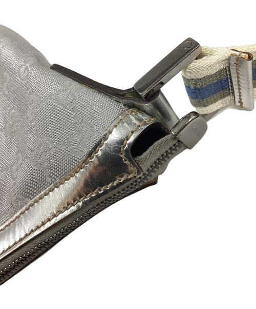 GUCCI（グッチ）GUCCI (グッチ) GGキャンバスショルダーバッグ シルバーの古着・服飾アイテム