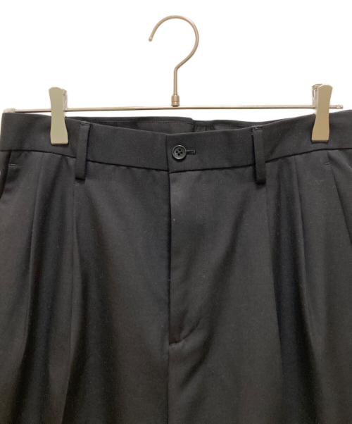 MONKEY TIME（モンキータイム）MONKEY TIME (モンキータイム) TWツイル 2P ワイド ストレート スラックス ブラック サイズ:Mの古着・服飾アイテム