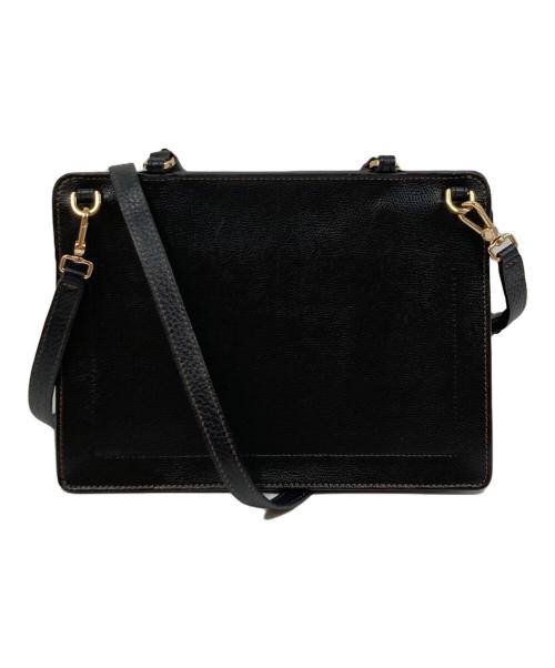 FURLA（フルラ）FURLA (フルラ) レザー2WAYバッグ ブラック×ベージュの古着・服飾アイテム