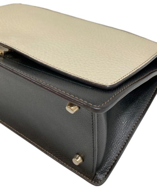 FURLA（フルラ）FURLA (フルラ) レザー2WAYバッグ ブラック×ベージュの古着・服飾アイテム