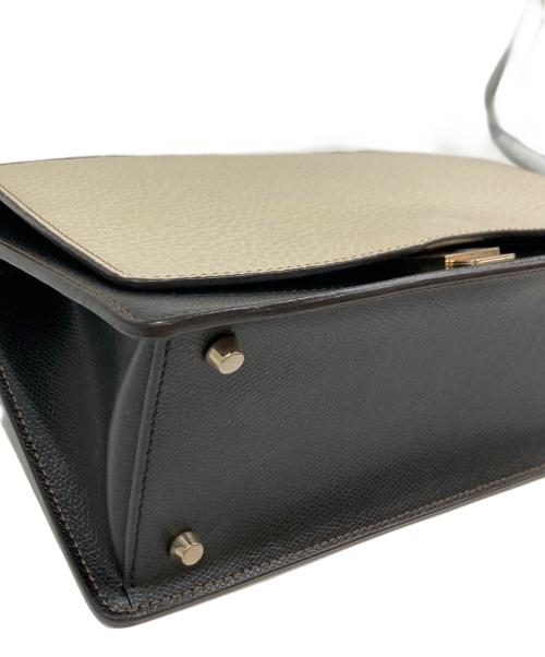 FURLA（フルラ）FURLA (フルラ) レザー2WAYバッグ ブラック×ベージュの古着・服飾アイテム