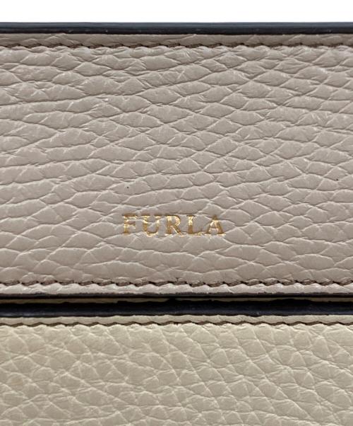 FURLA（フルラ）FURLA (フルラ) レザー2WAYバッグ ブラック×ベージュの古着・服飾アイテム