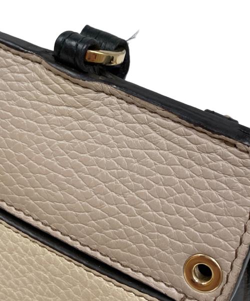 FURLA（フルラ）FURLA (フルラ) レザー2WAYバッグ ブラック×ベージュの古着・服飾アイテム