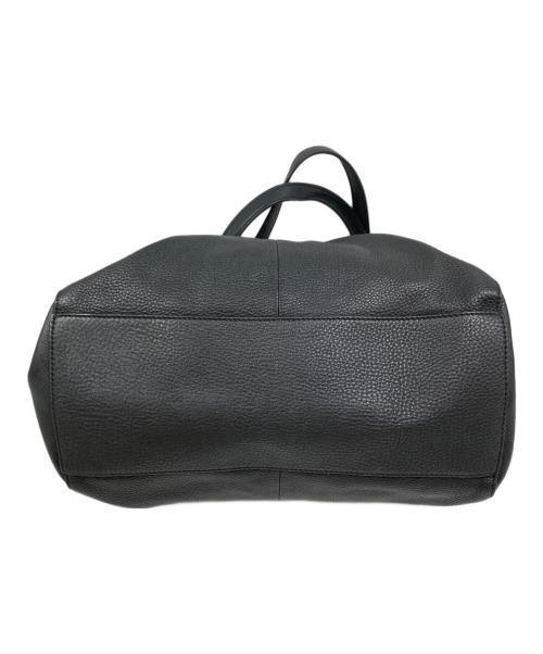 TORY BURCH（トリーバーチ）TORY BURCH (トリーバーチ) ジップデザインレザートートバッグ ブラックの古着・服飾アイテム