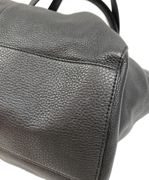 TORY BURCH（トリーバーチ）TORY BURCH (トリーバーチ) ジップデザインレザートートバッグ ブラックの古着・服飾アイテム