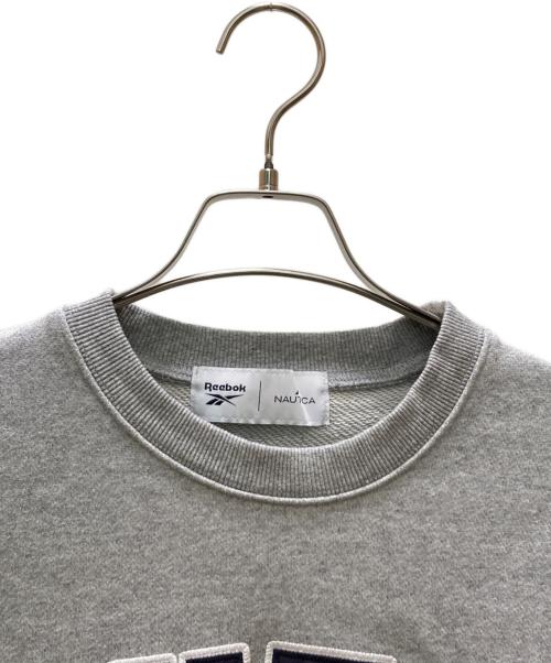 NAUTICA（ノーティカ）NAUTICA (ノーティカ) REEBOK (リーボック) ロゴスウェット グレー サイズ:Ⅼの古着・服飾アイテム